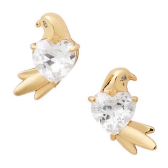 KATE SPADE • Gold Crystal Love Birds Earrings Necklace Set - Picture 6 of 9